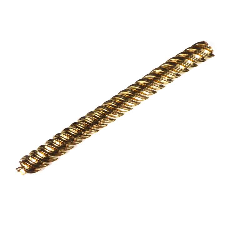 18ct gold spiral scrolling leaf bracelet